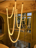 PearlCascade Glass Bead Chandelier - Lamp Outdoor