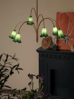EmeraldBell Glass Pendant Chandelier - Lamp Outdoor