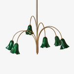EmeraldBell Glass Pendant Chandelier - Lamp Outdoor