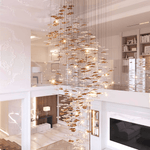 Nephele Crystal Leaf Chandelier - Lamp Outdoor