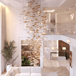 Nephele Crystal Leaf Chandelier - Lamp Outdoor
