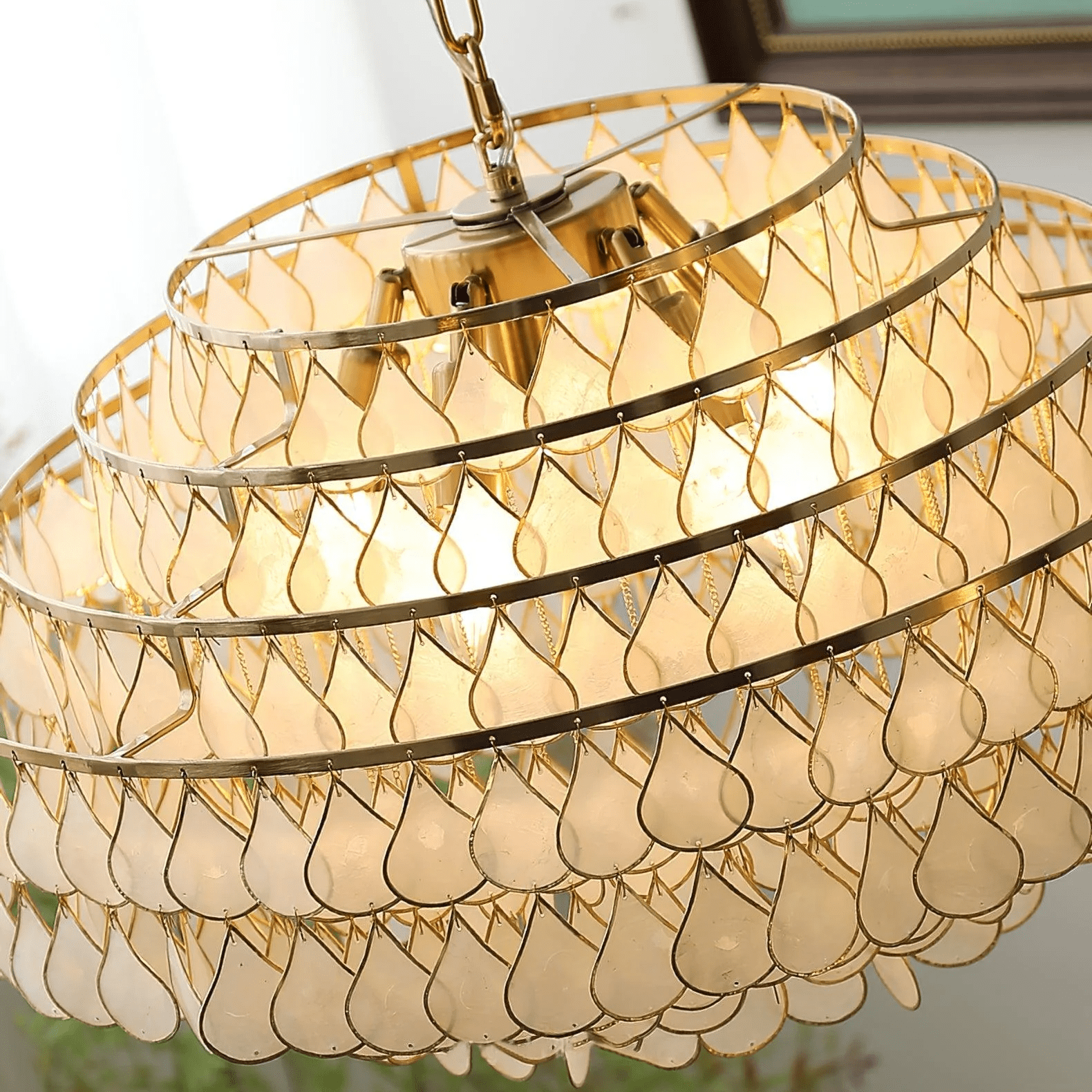 Teardrops Shell Chandelier - Lamp Outdoor