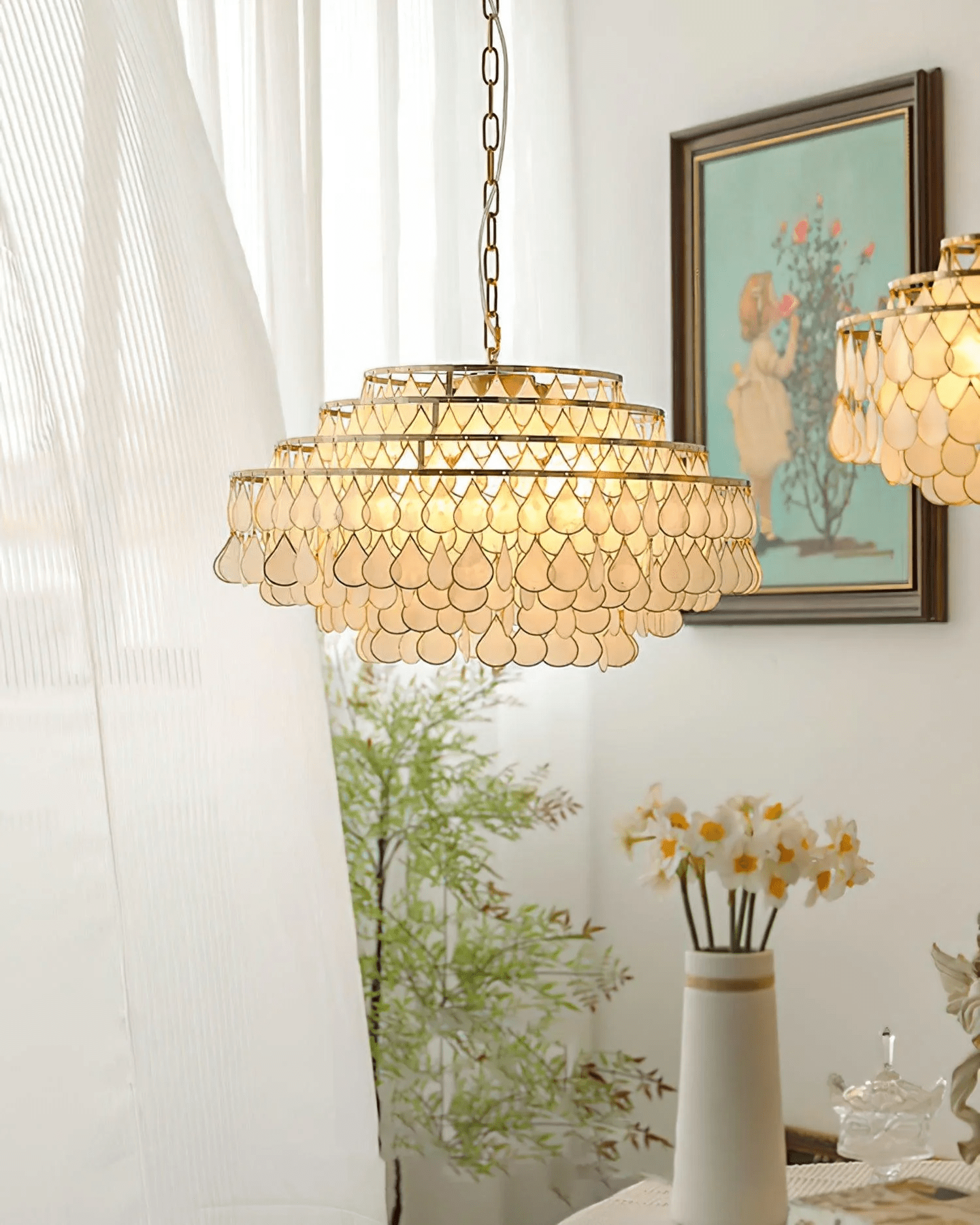 Teardrops Shell Chandelier - Lamp Outdoor