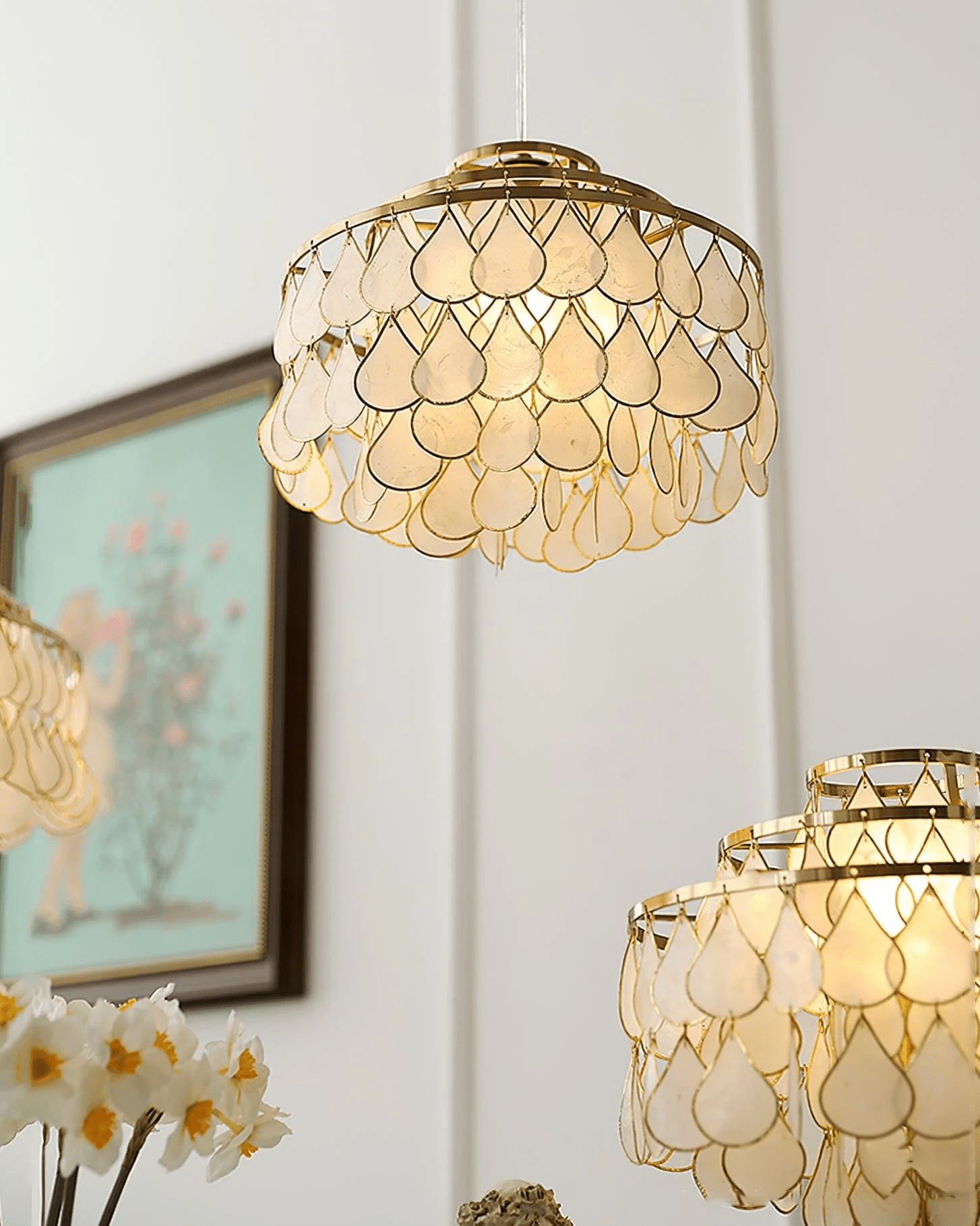 Teardrops Shell Chandelier - Lamp Outdoor