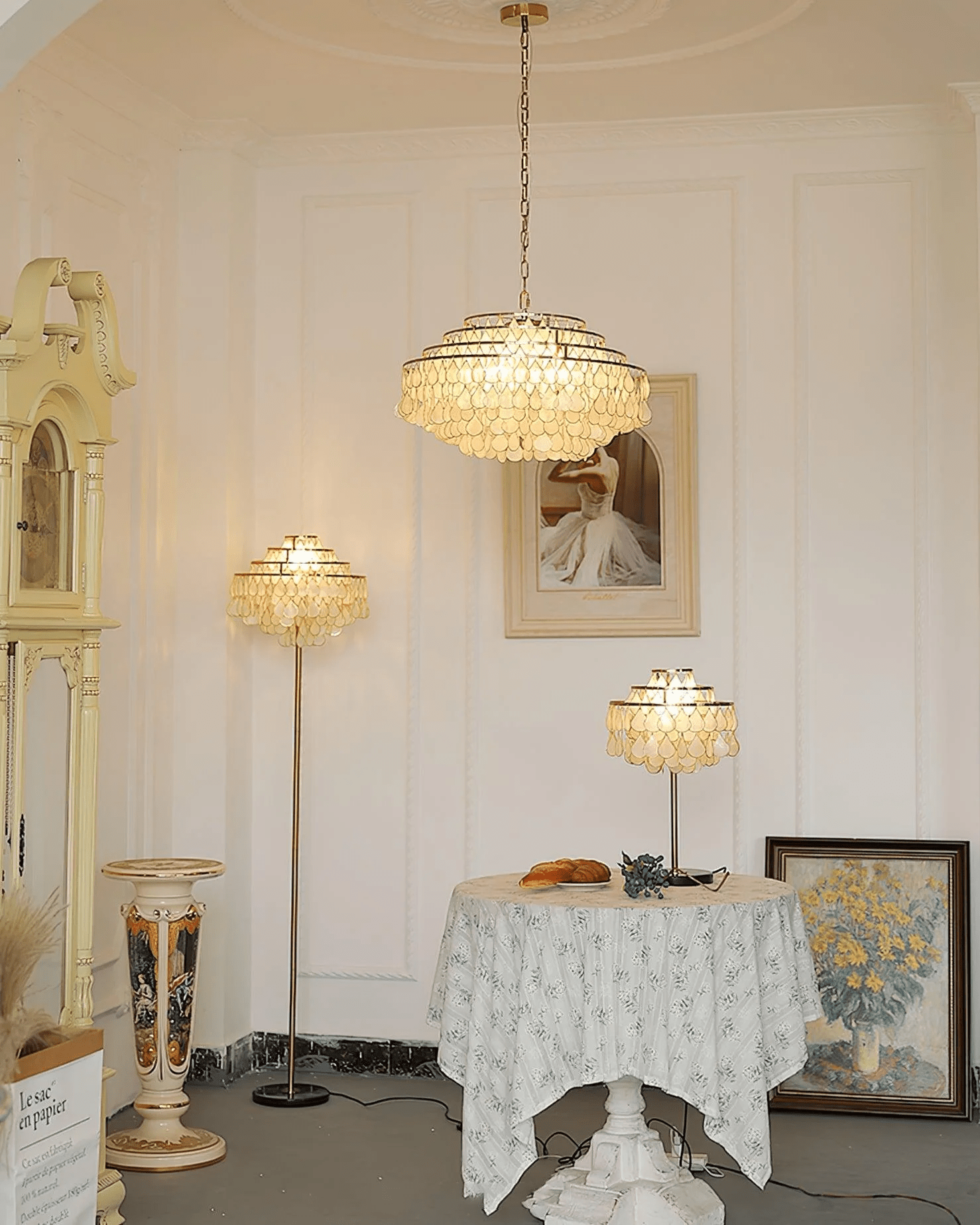 Teardrops Shell Chandelier - Lamp Outdoor