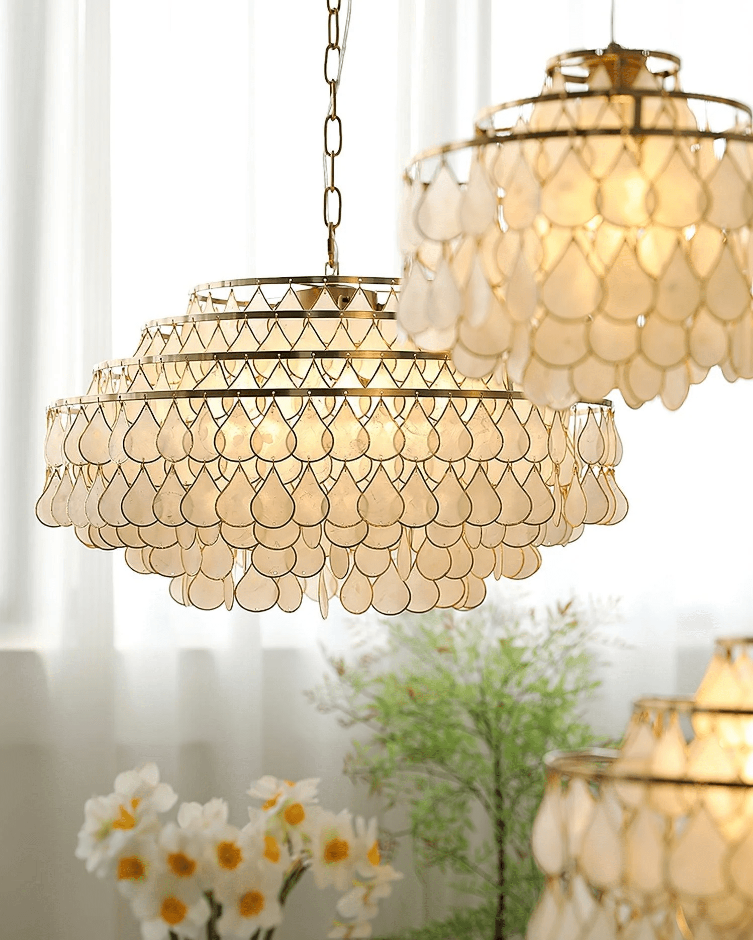 Teardrops Shell Chandelier - Lamp Outdoor