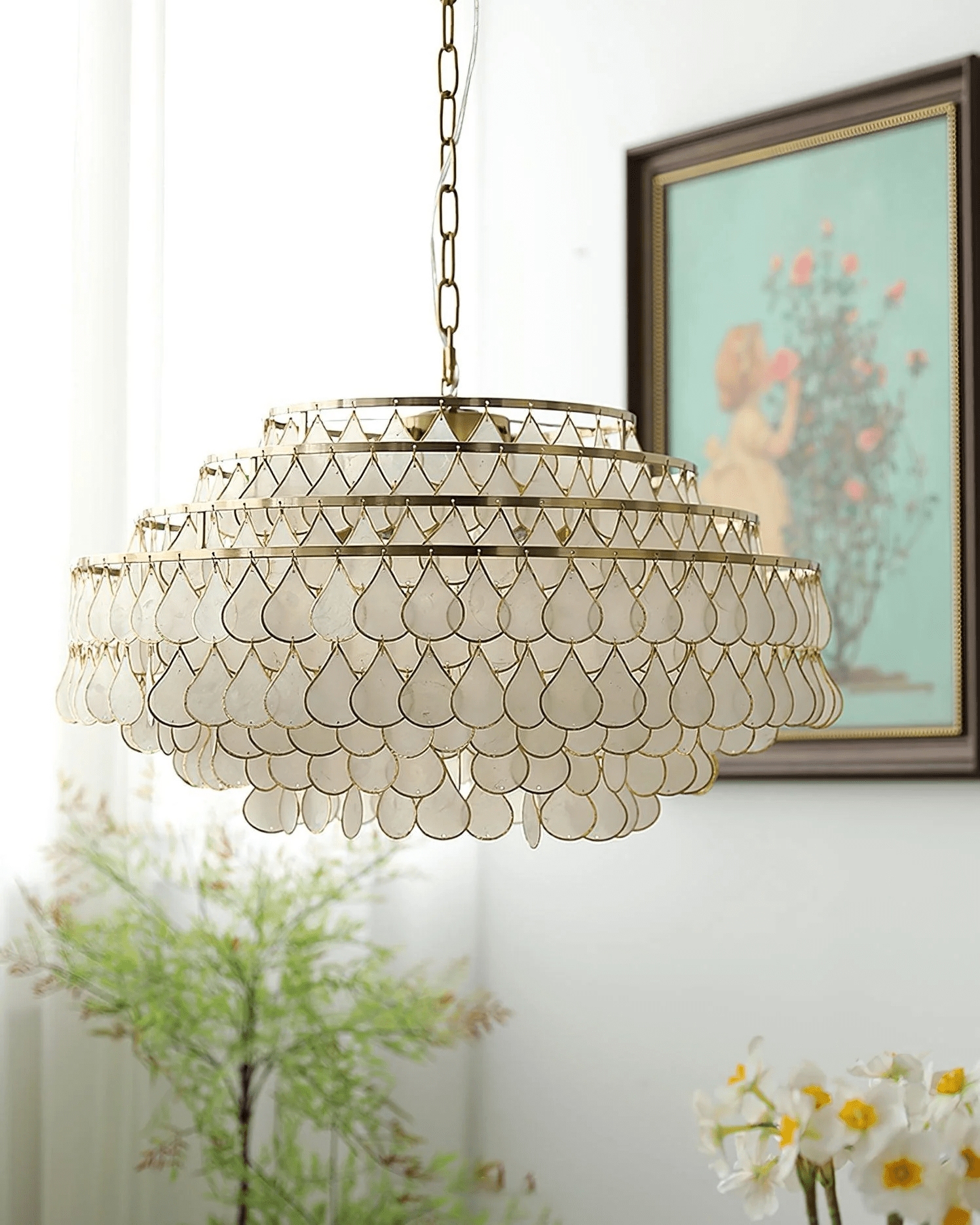 Teardrops Shell Chandelier - Lamp Outdoor