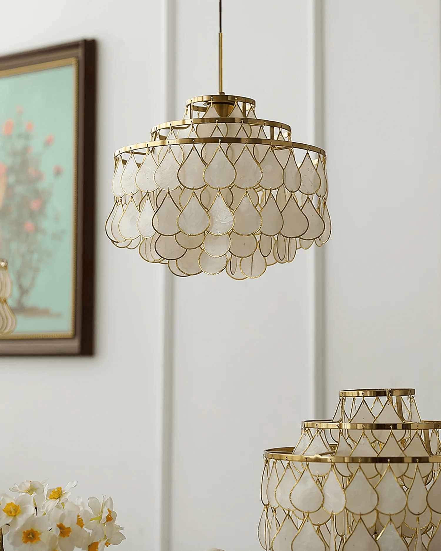 Teardrops Shell Chandelier - Lamp Outdoor