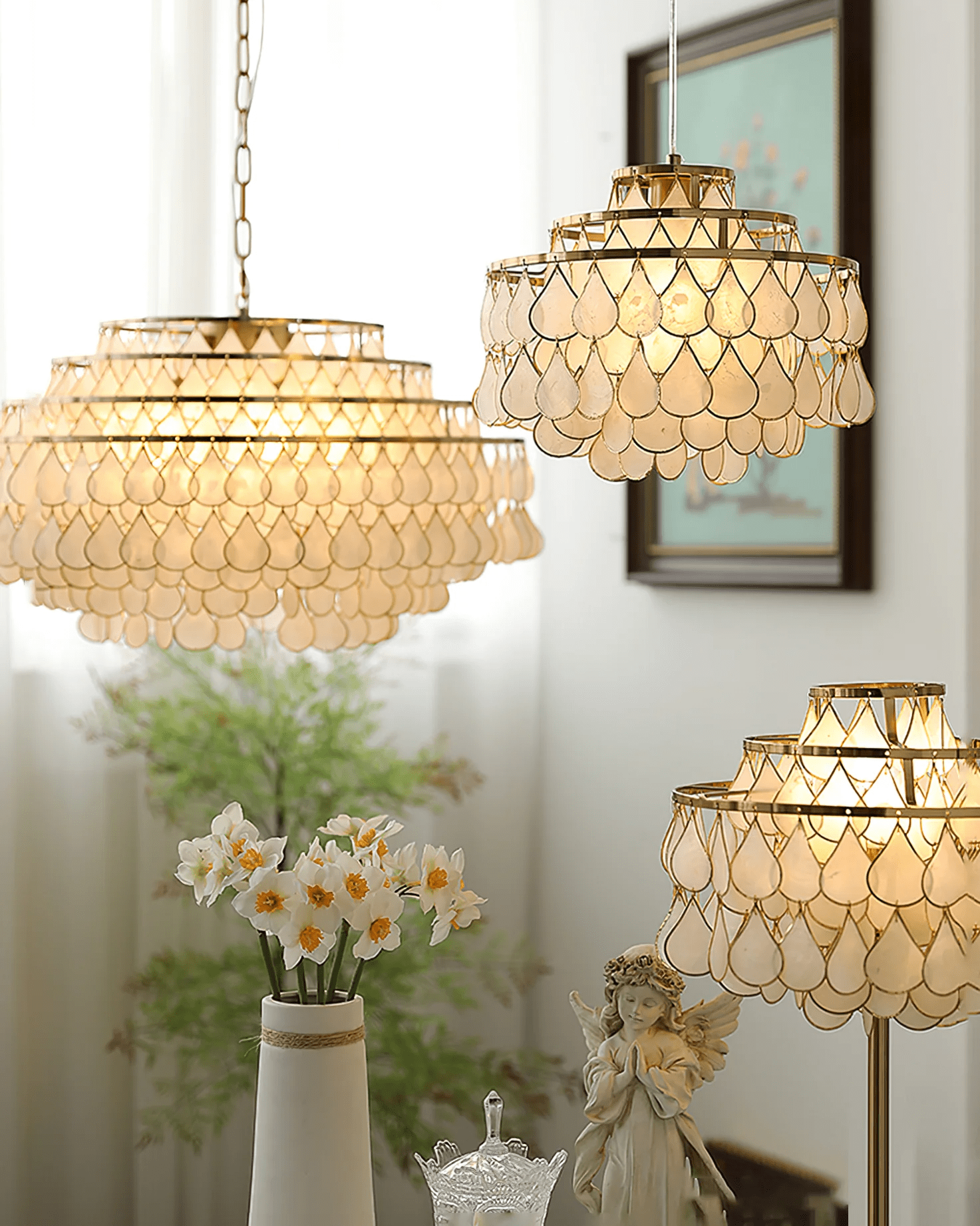 Teardrops Shell Chandelier - Lamp Outdoor
