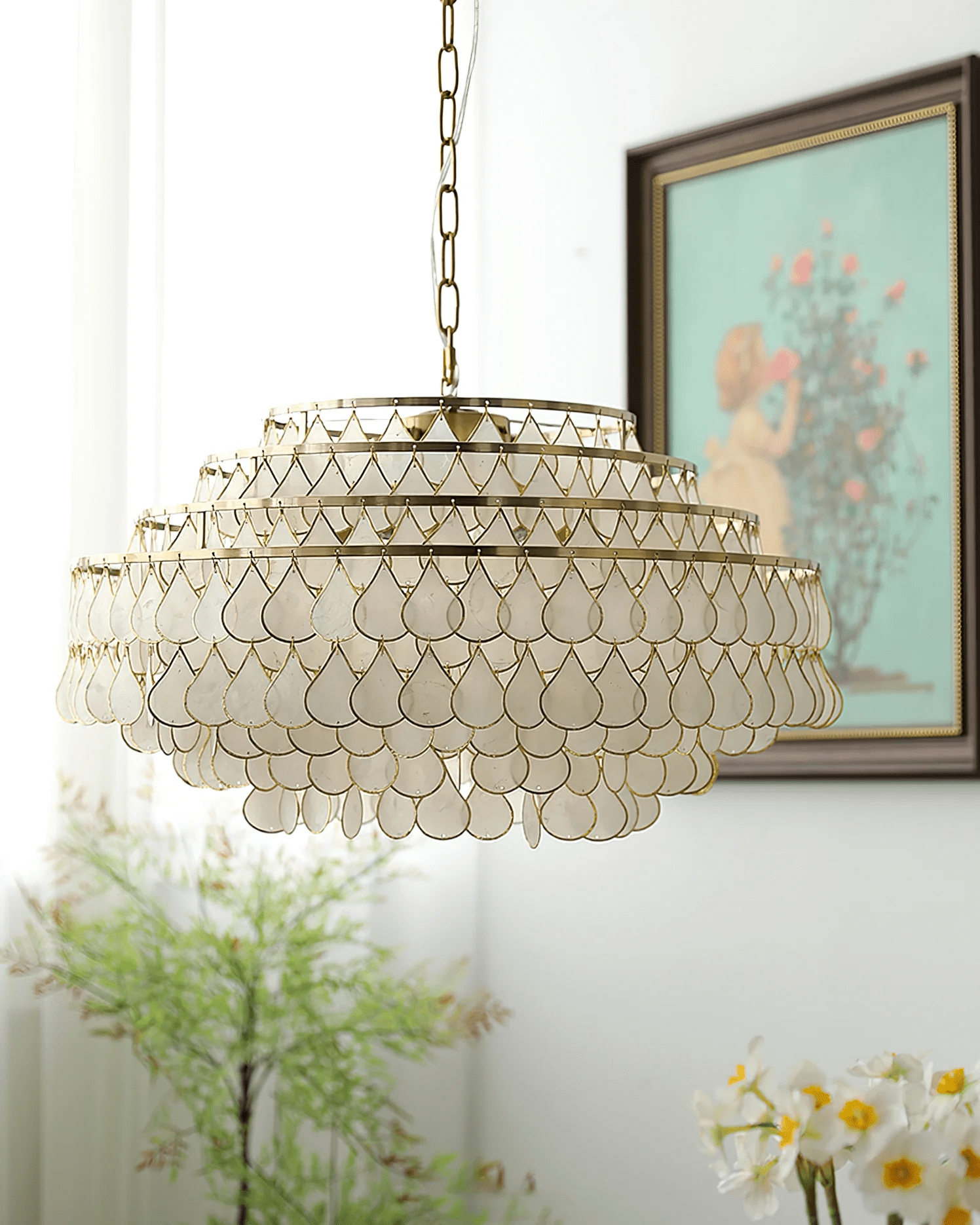 Teardrops Shell Chandelier - Lamp Outdoor