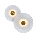 Selene Minimalist Alabaster Ceiling Light - Lamp Outdoor