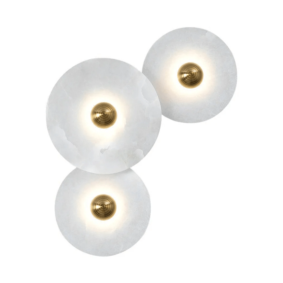 Selene Minimalist Alabaster Ceiling Light - Lamp Outdoor