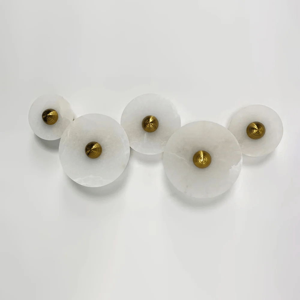Selene Minimalist Alabaster Ceiling Light - Lamp Outdoor