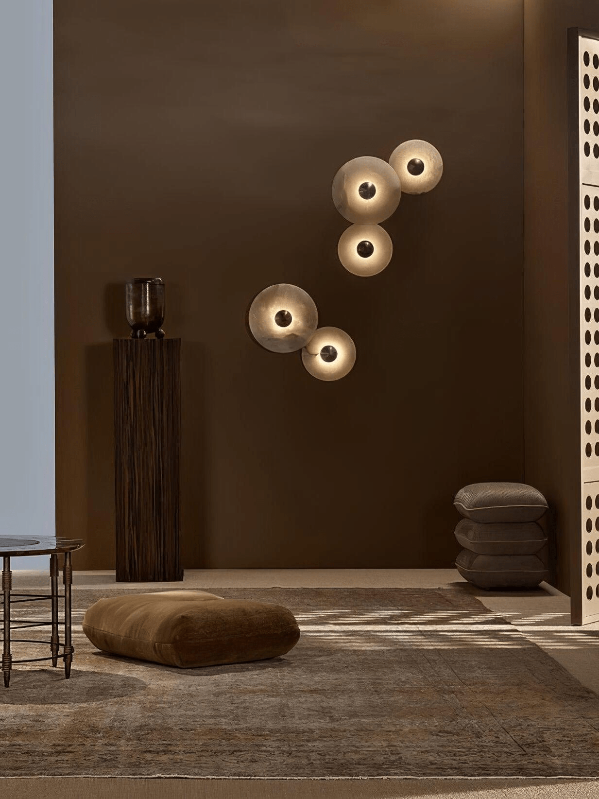 Selene Minimalist Alabaster Ceiling Light - Lamp Outdoor