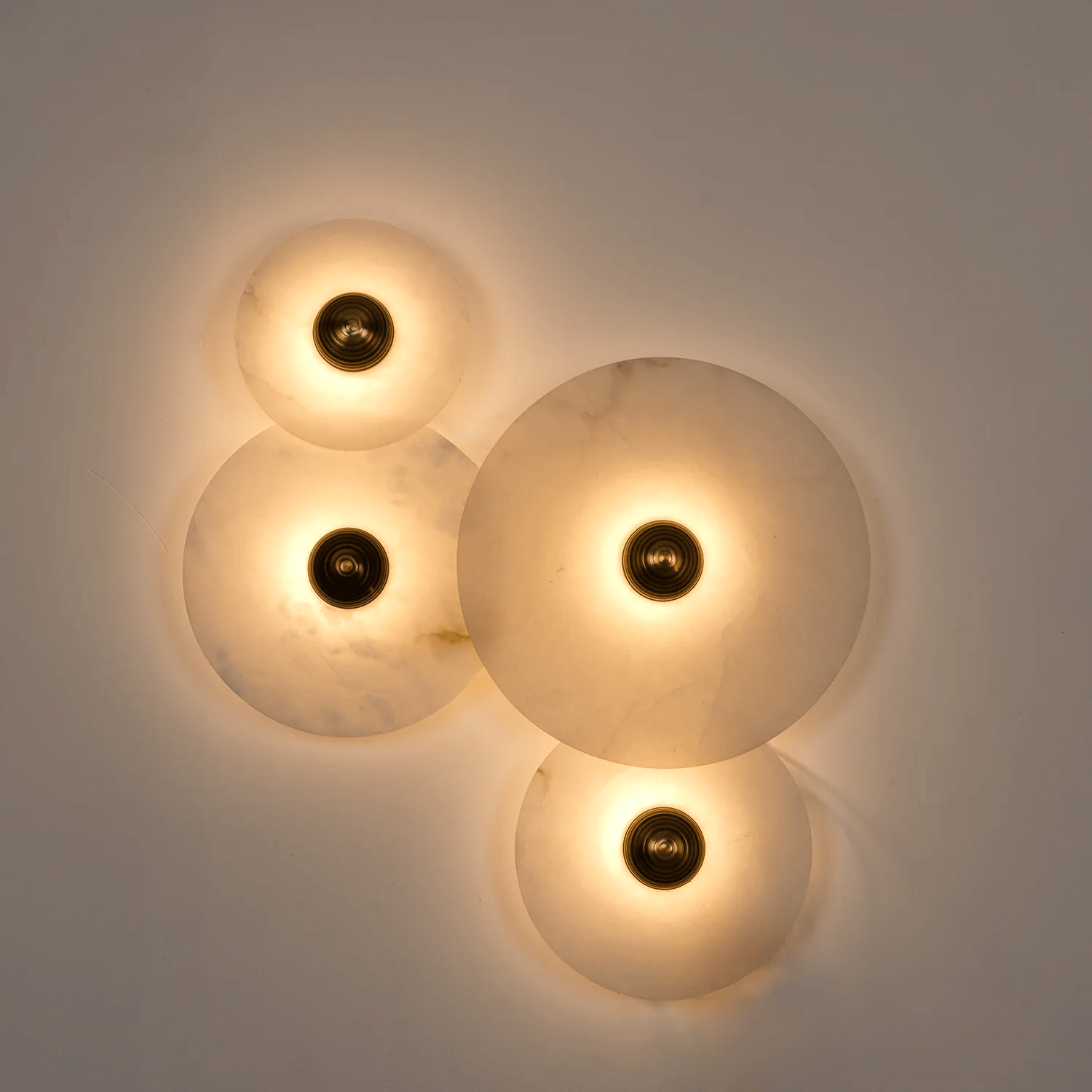 Selene Minimalist Alabaster Ceiling Light - Lamp Outdoor