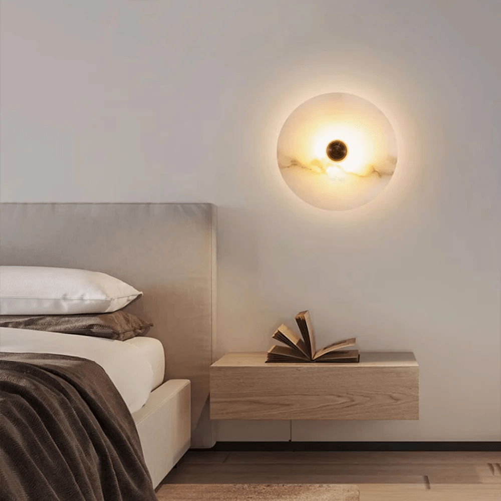 Selene Minimalist Alabaster Ceiling Light - Lamp Outdoor