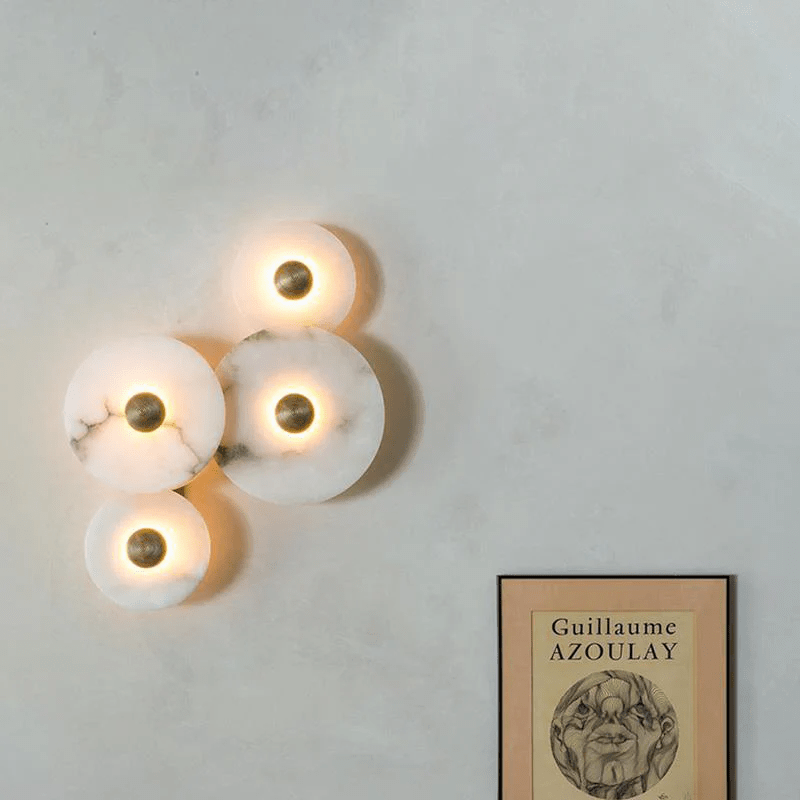 Selene Minimalist Alabaster Ceiling Light - Lamp Outdoor