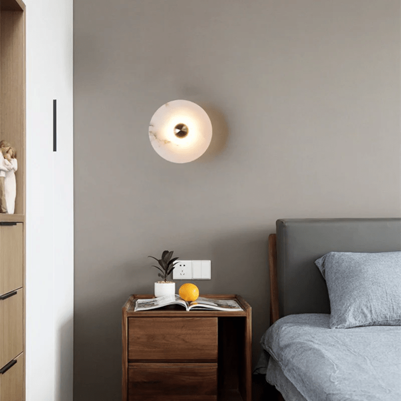 Selene Minimalist Alabaster Ceiling Light - Lamp Outdoor