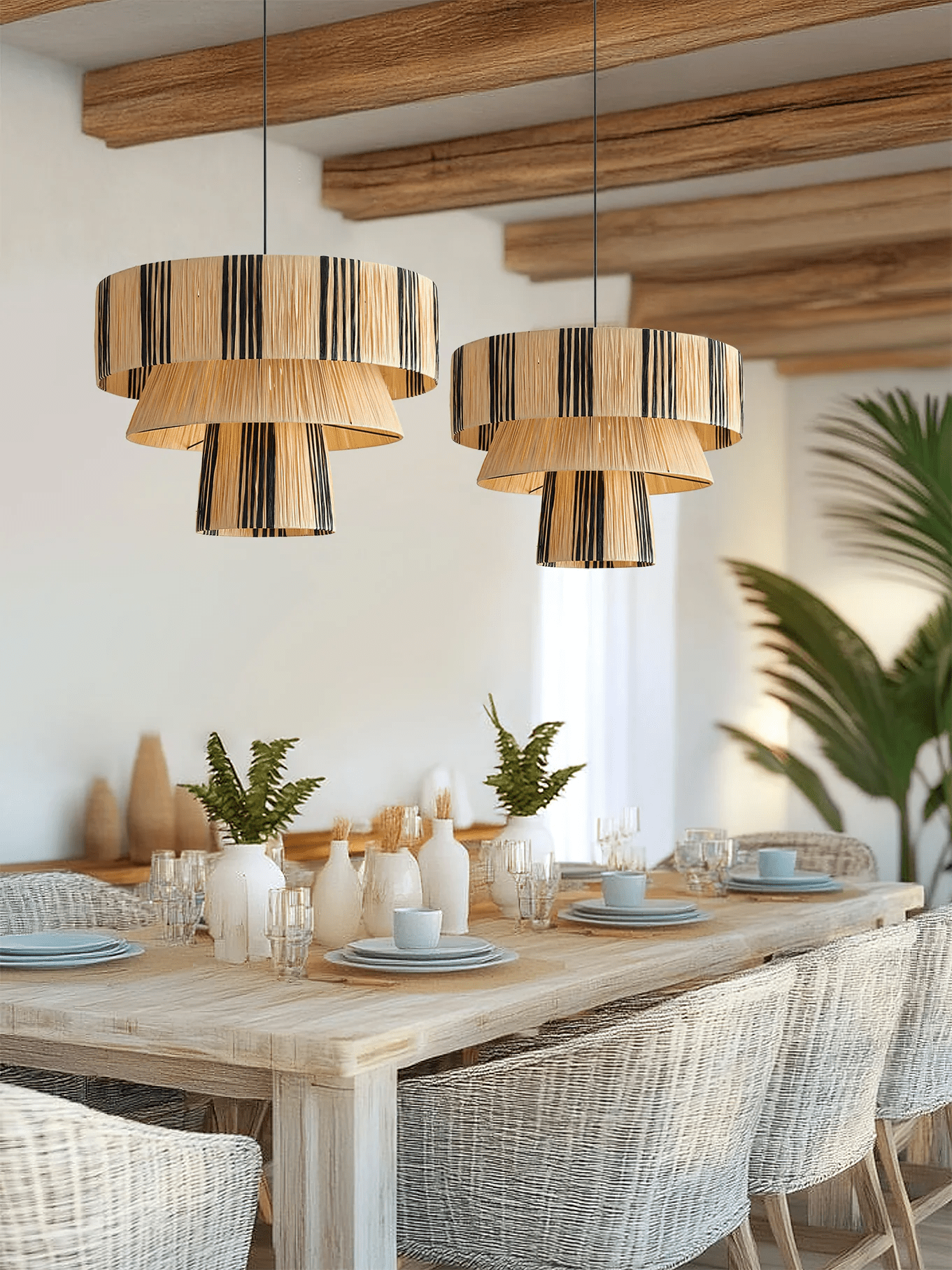 Zarora Raffia Pendant Lamp - Lamp Outdoor