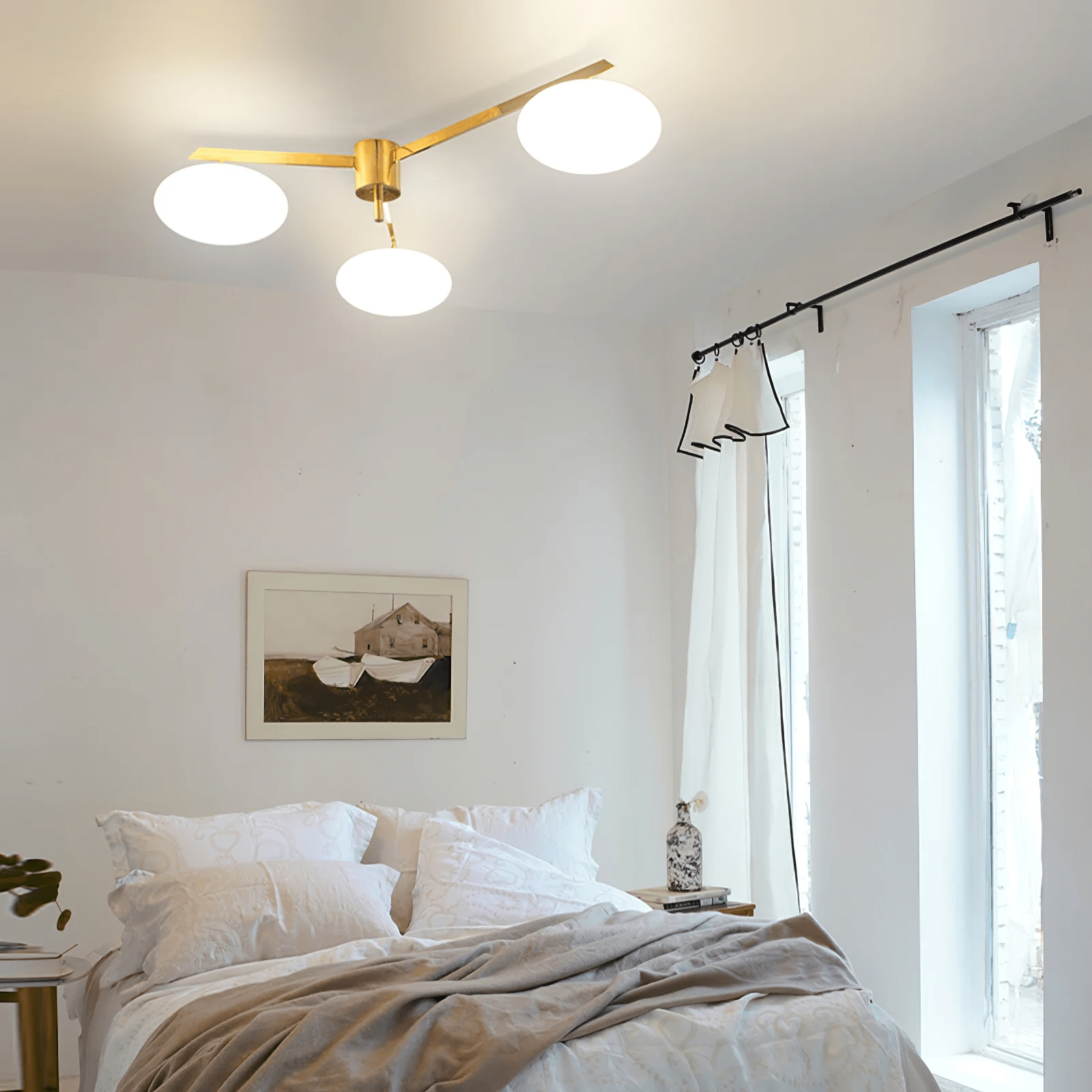 Nova Modern Glass Ceiling Light - Lamp Outdoor