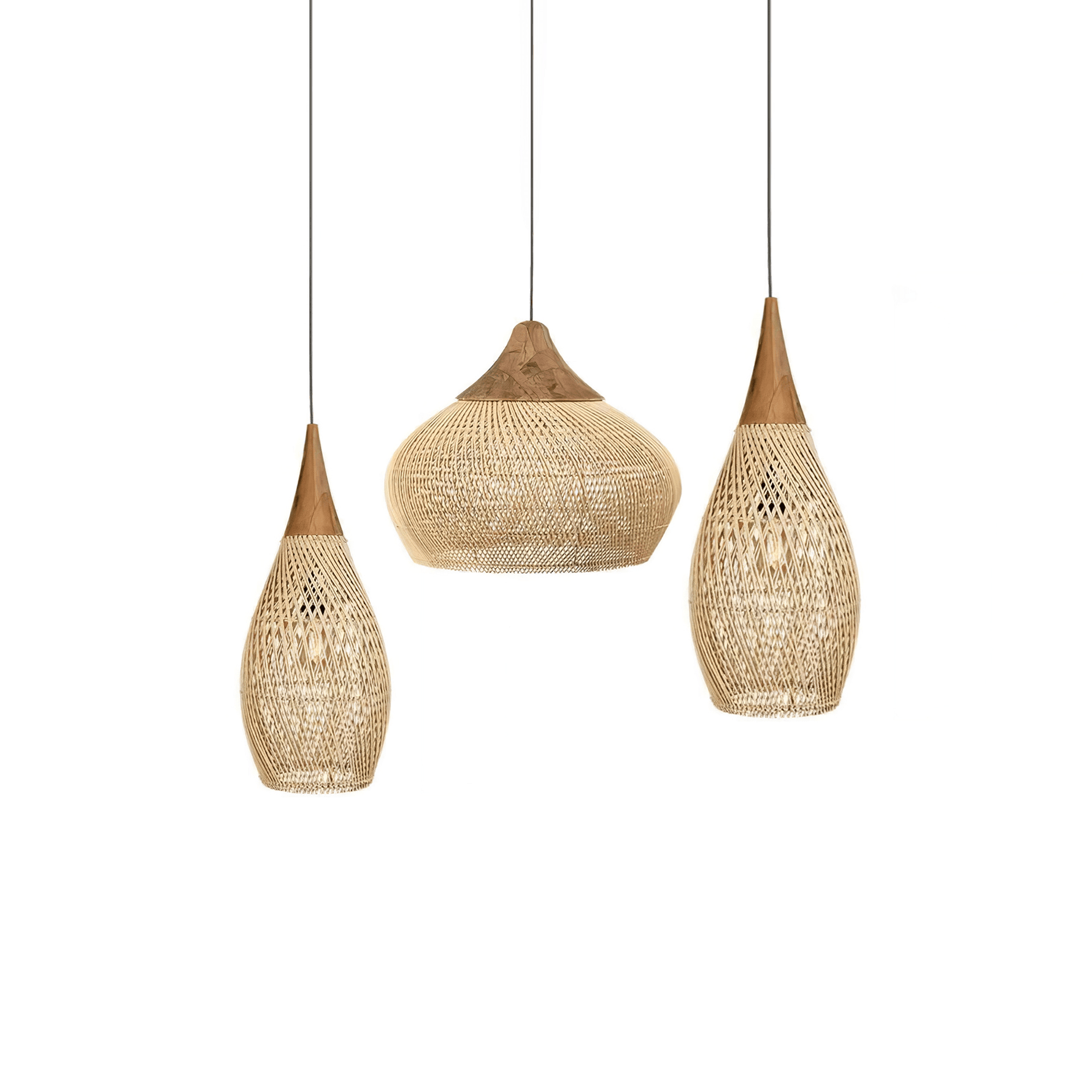 Braided Rattan Pendant Lamp - Lamp Outdoor