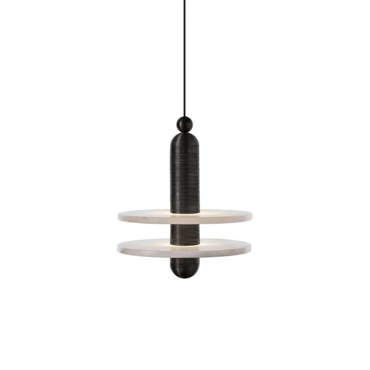 Orion Brushed Brass Alabaster Pendant Light - Lamp Outdoor