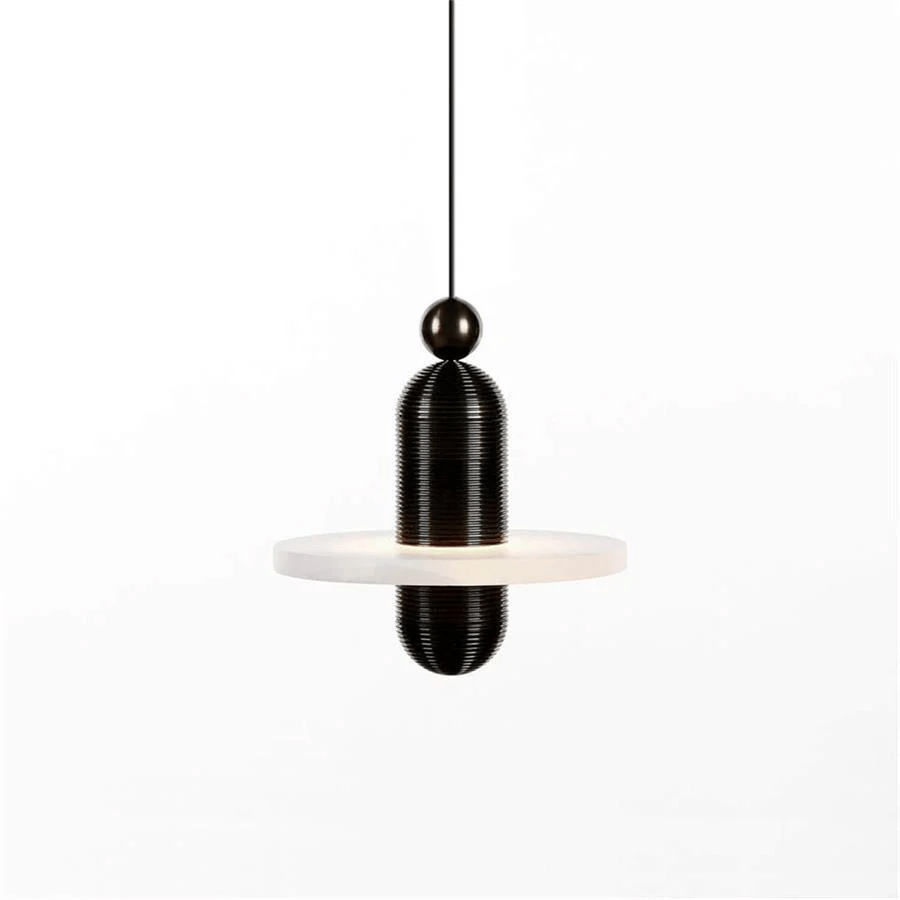 Orion Brushed Brass Alabaster Pendant Light - Lamp Outdoor