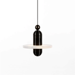 Orion Brushed Brass Alabaster Pendant Light - Lamp Outdoor