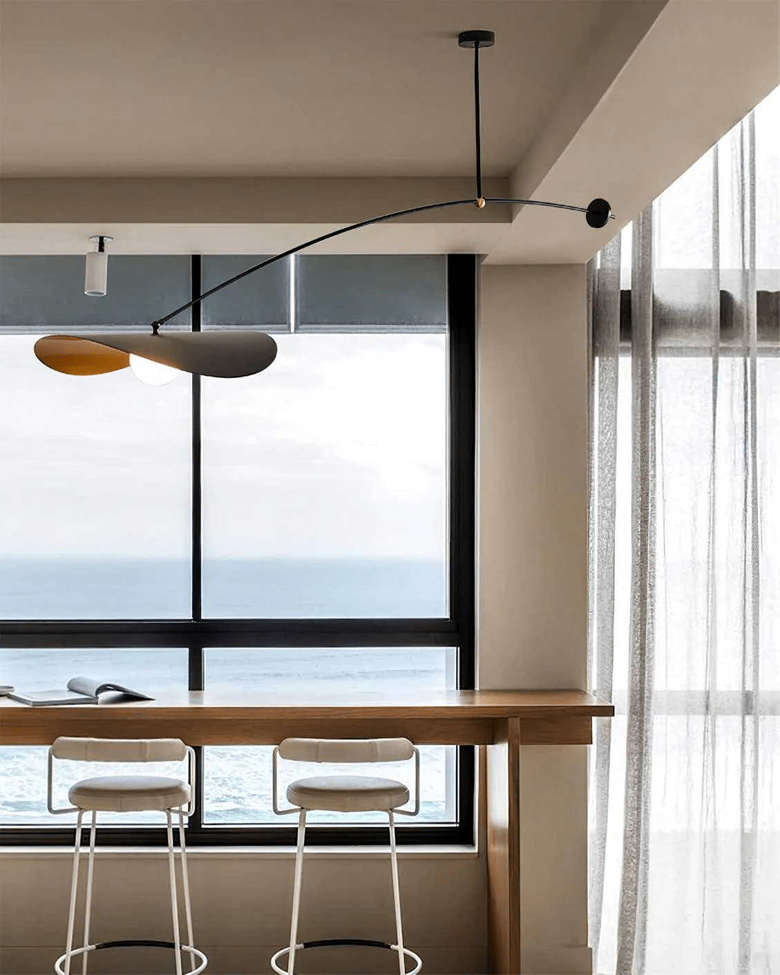 Arcflow Dynamic Metal Curve Pendant Light - Lamp Outdoor