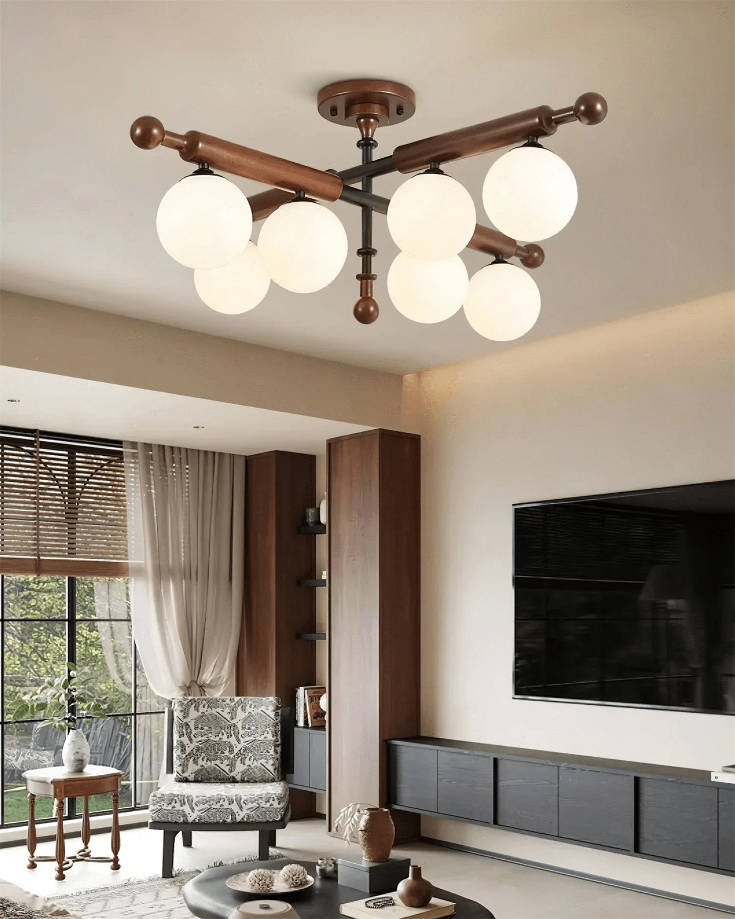 Rusticana Crossbeam Wood Ceiling Light - Lamp Outdoor