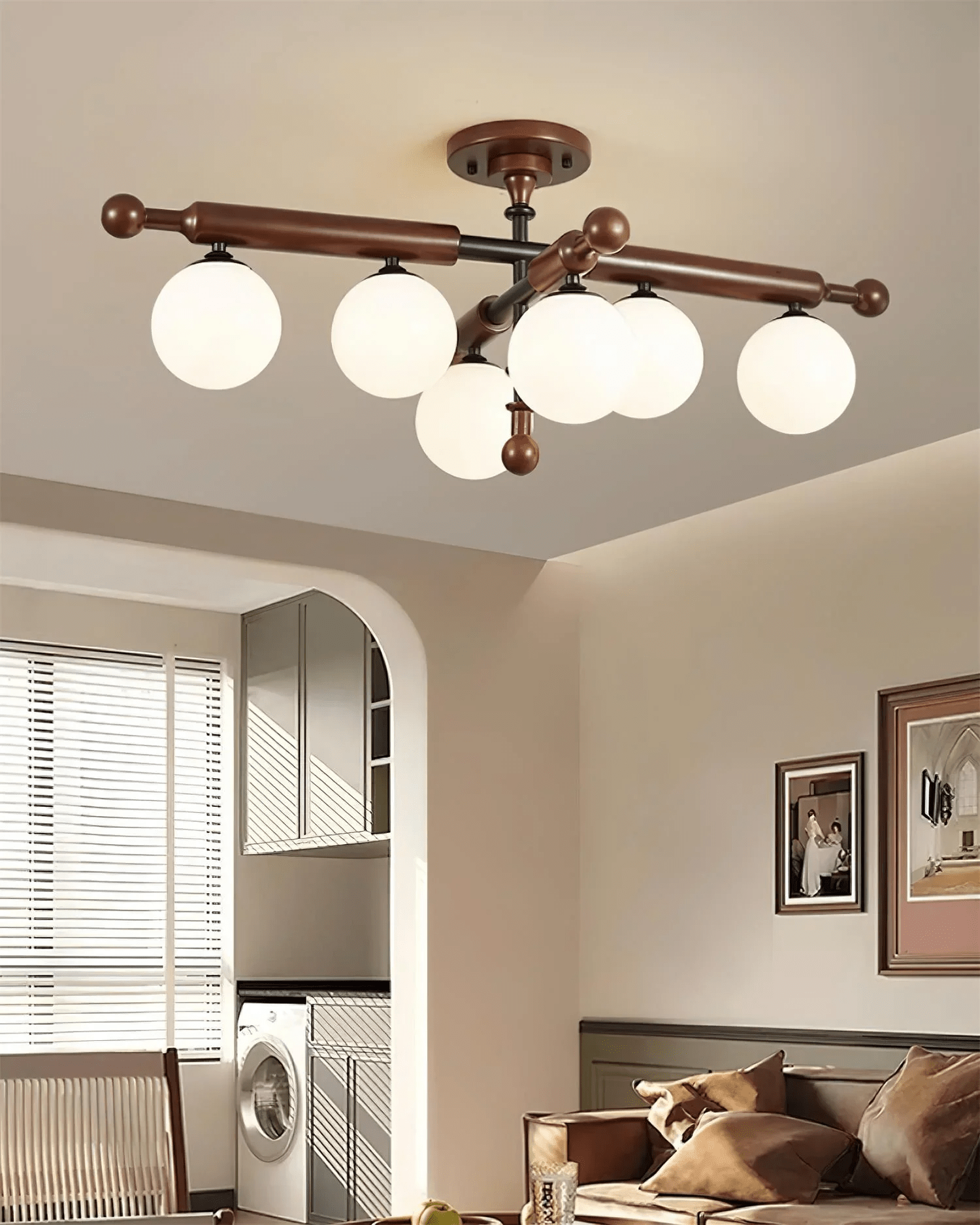 Rusticana Crossbeam Wood Ceiling Light - Lamp Outdoor