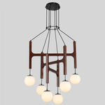 Xylocube Geometric Wood Globe Pendant Light - Lamp Outdoor