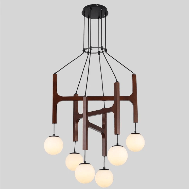Xylocube Geometric Wood Globe Pendant Light - Lamp Outdoor
