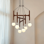 Xylocube Geometric Wood Globe Pendant Light - Lamp Outdoor