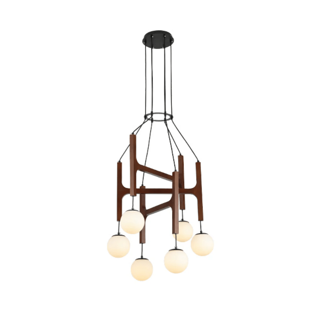Xylocube Geometric Wood Globe Pendant Light - Lamp Outdoor