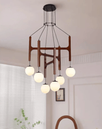 Xylocube Geometric Wood Globe Pendant Light - Lamp Outdoor