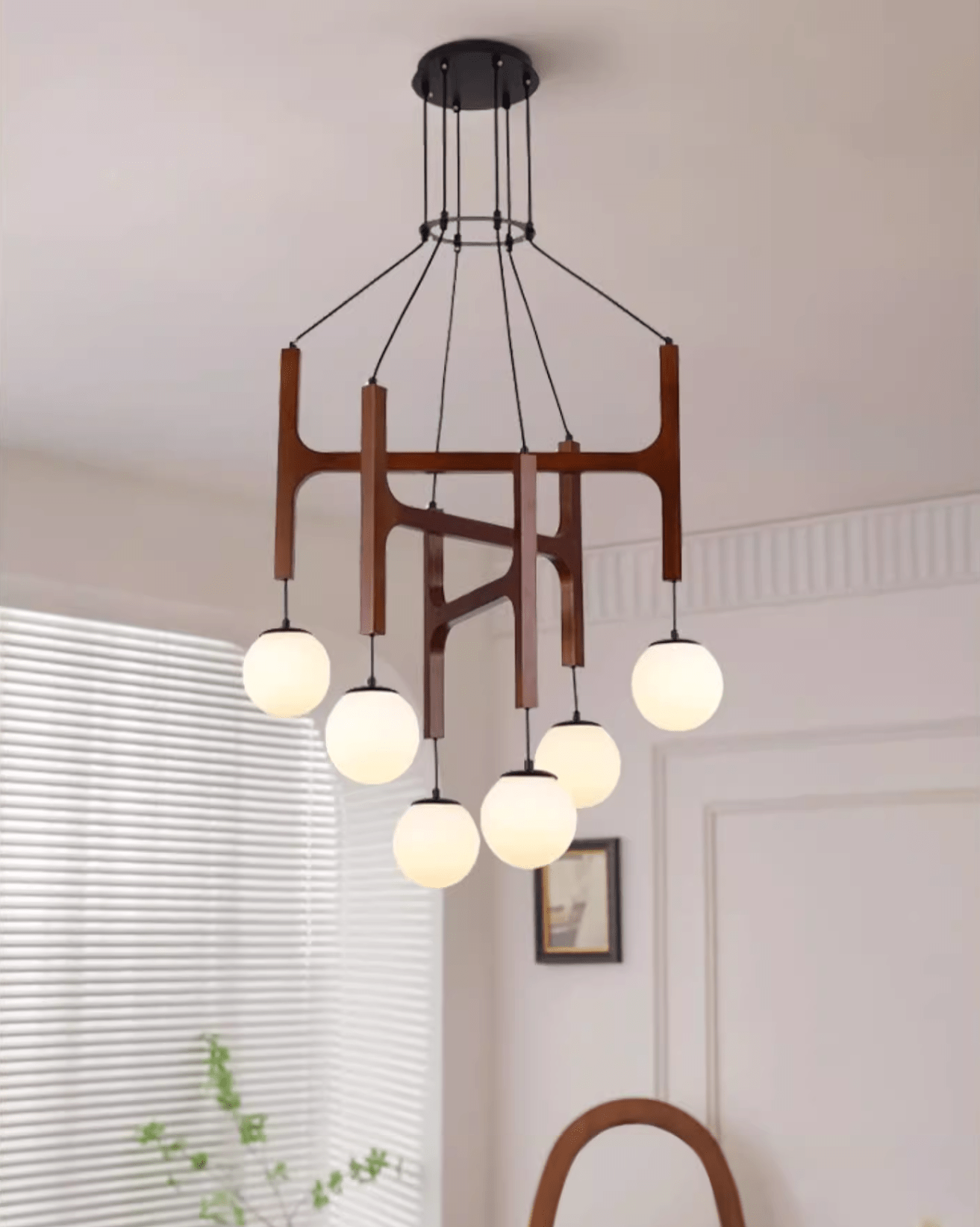 Xylocube Geometric Wood Globe Pendant Light - Lamp Outdoor