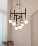 Xylocube Geometric Wood Globe Pendant Light - Lamp Outdoor