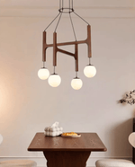 Xylocube Geometric Wood Globe Pendant Light - Lamp Outdoor