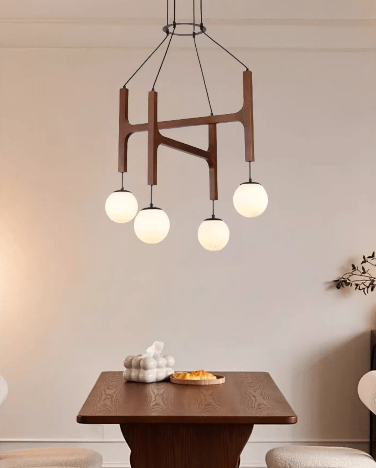 Xylocube Geometric Wood Globe Pendant Light - Lamp Outdoor