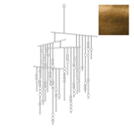 Eurzoris Geometric Brass Linear Pendant Light Chandelier - Lamp Outdoor