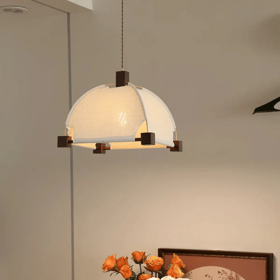 Phoebe Vintage Wood Pendant Lamp - Lamp Outdoor