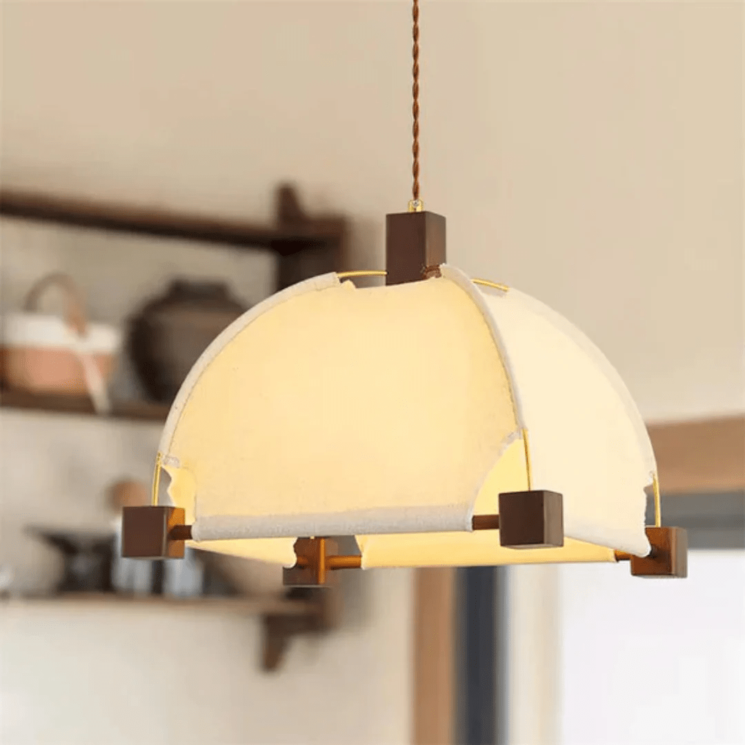 Phoebe Vintage Wood Pendant Lamp - Lamp Outdoor
