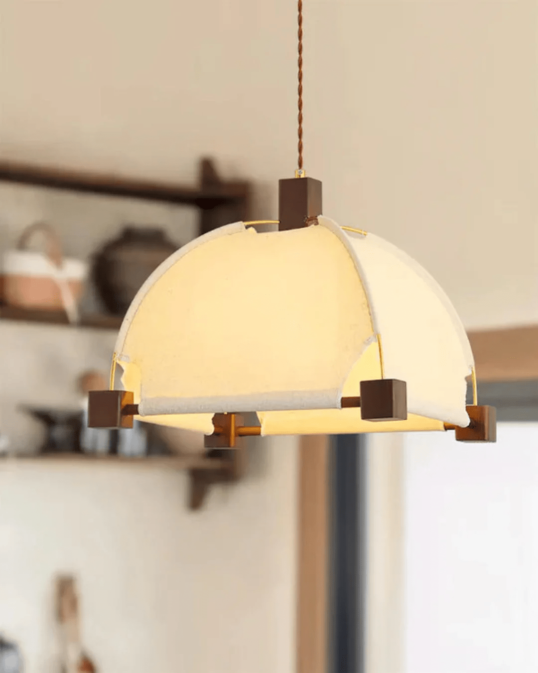 Phoebe Vintage Wood Pendant Lamp - Lamp Outdoor