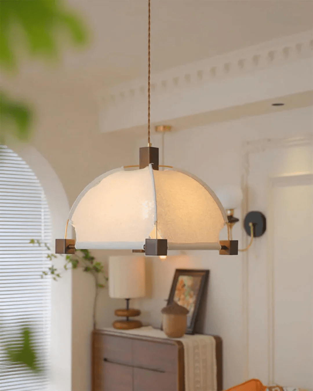 Phoebe Vintage Wood Pendant Lamp - Lamp Outdoor