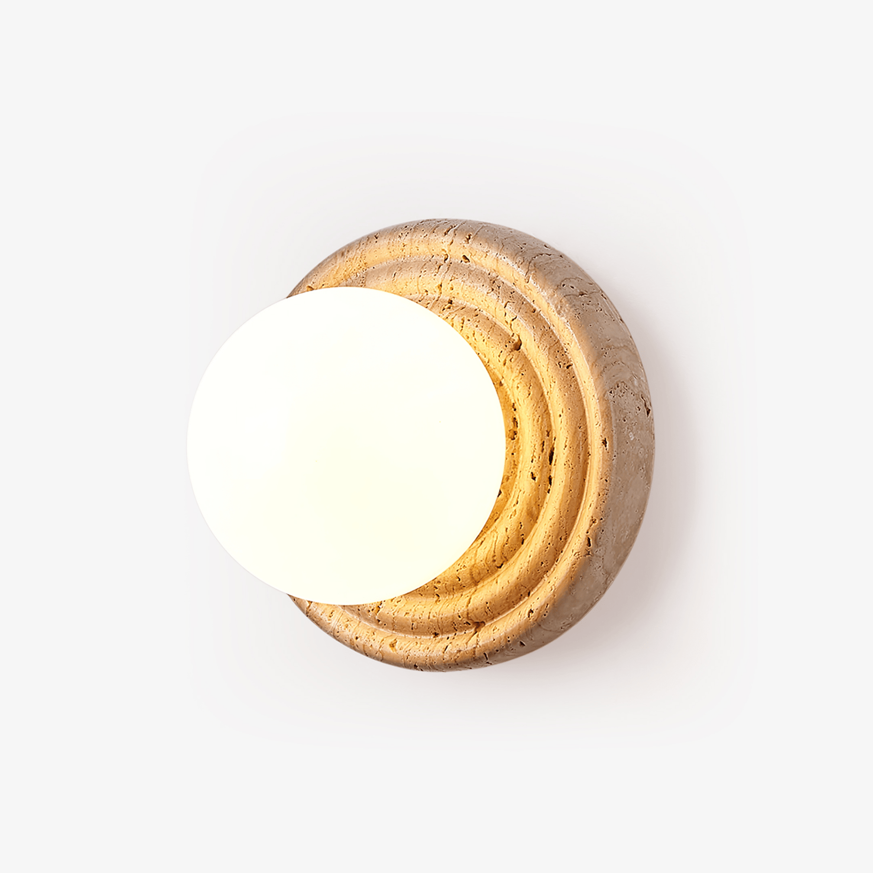 Echo Travertine Globe Wall Lamp - Letslighting