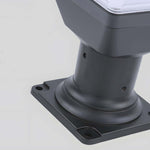 17.9-Inch Black Square Solar LED Pier Mount Post Light - Lamp Outdoor