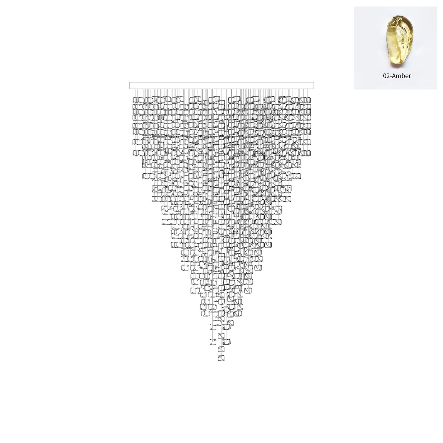 Veshaa Postmodern Luxury Stone Crystal Chandelier - Lamp Outdoor