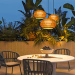Lantern Shaped Waterproof Rattan Modern Outdoor Wall Lamp Chandelier - Lamp Outdoor