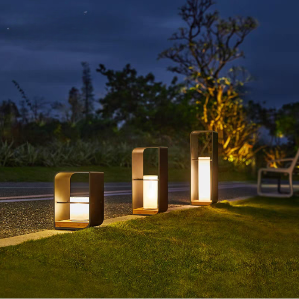 Ray Minimalist Cuboid Candle Outdoor Floor Lamp Garden - Lamp Outdoor